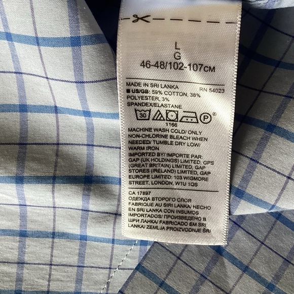 Banana Republic Men’s Plaid Long Sleeve Button Down Shirt.  Size L - Picture 4 of 5